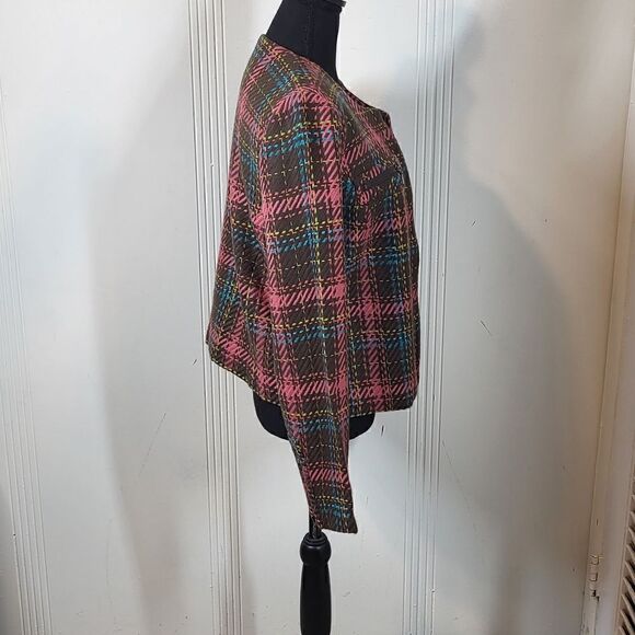 Boston Design Pink & Brown Plaid Jacket - Picture 4 of 9